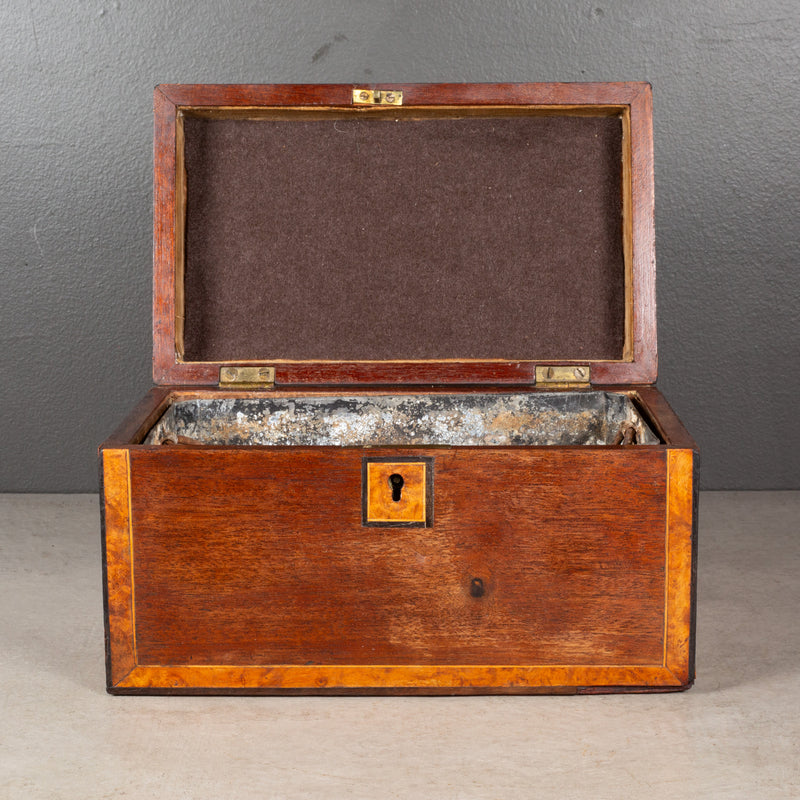 19th c. Inlay Box with Removable Inner Tray c.1800s