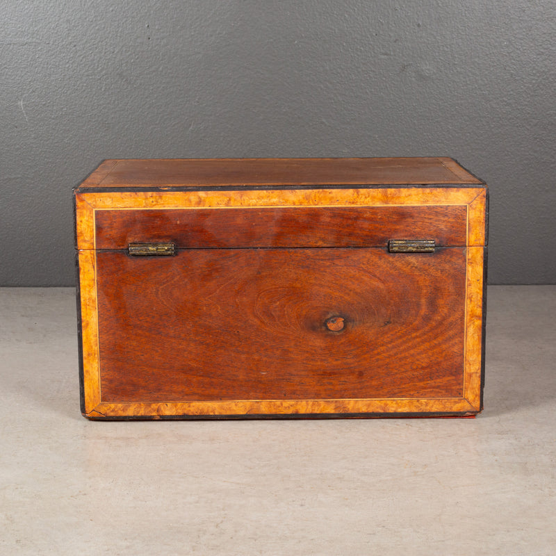 19th c. Inlay Box with Removable Inner Tray c.1800s