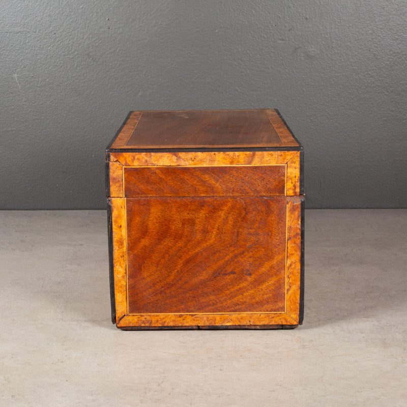 19th c. Inlay Box with Removable Inner Tray c.1800s