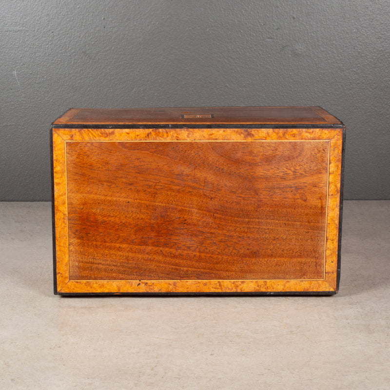 19th c. Inlay Box with Removable Inner Tray c.1800s