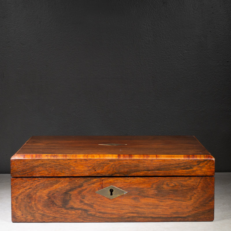 19th c. Mahogany Campaign Writing Lap Desk c.1800s