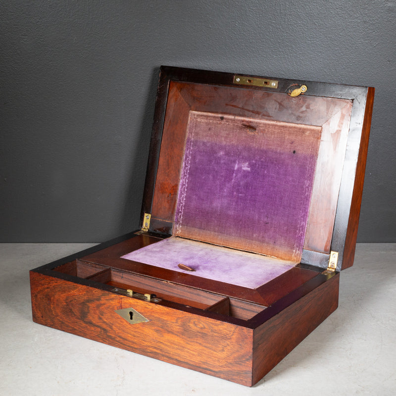 19th c. Mahogany Campaign Writing Lap Desk c.1800s