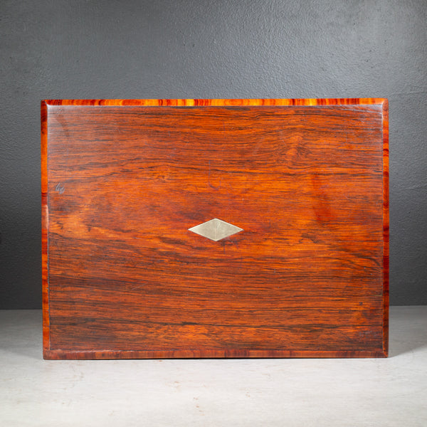 19th c. Mahogany Campaign Writing Lap Desk c.1800s