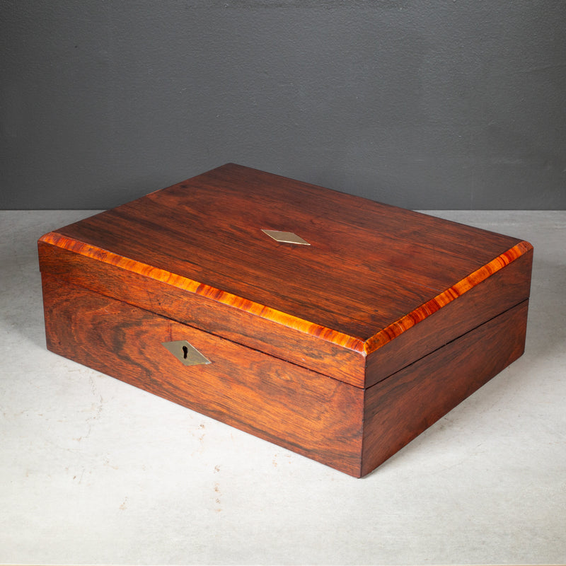 19th c. Mahogany Campaign Writing Lap Desk c.1800s