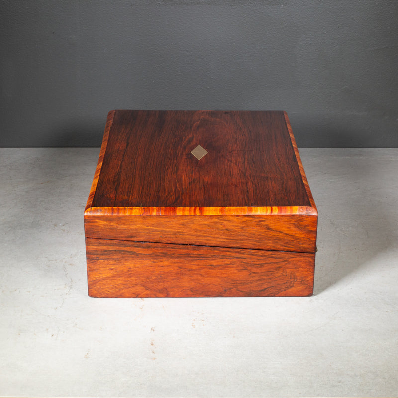 19th c. Mahogany Campaign Writing Lap Desk c.1800s