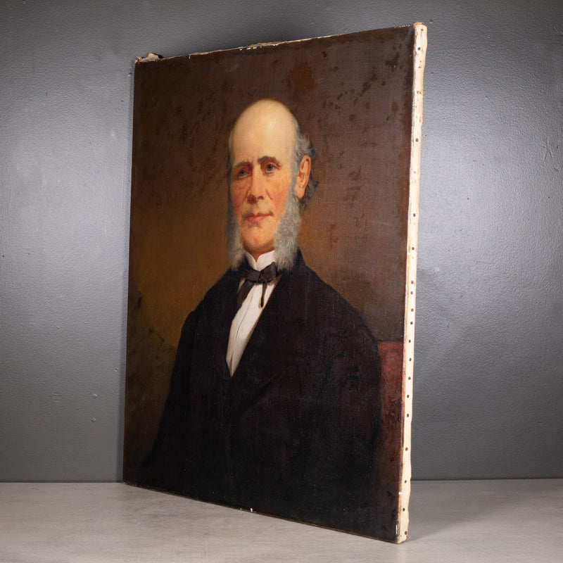 American 19th c. Oil Portrait of a Gentleman