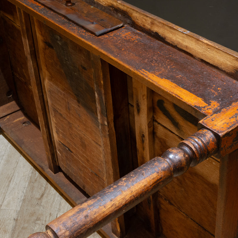 19th c. Rustic Farmhouse Table with Large Drawer c.1820-1880