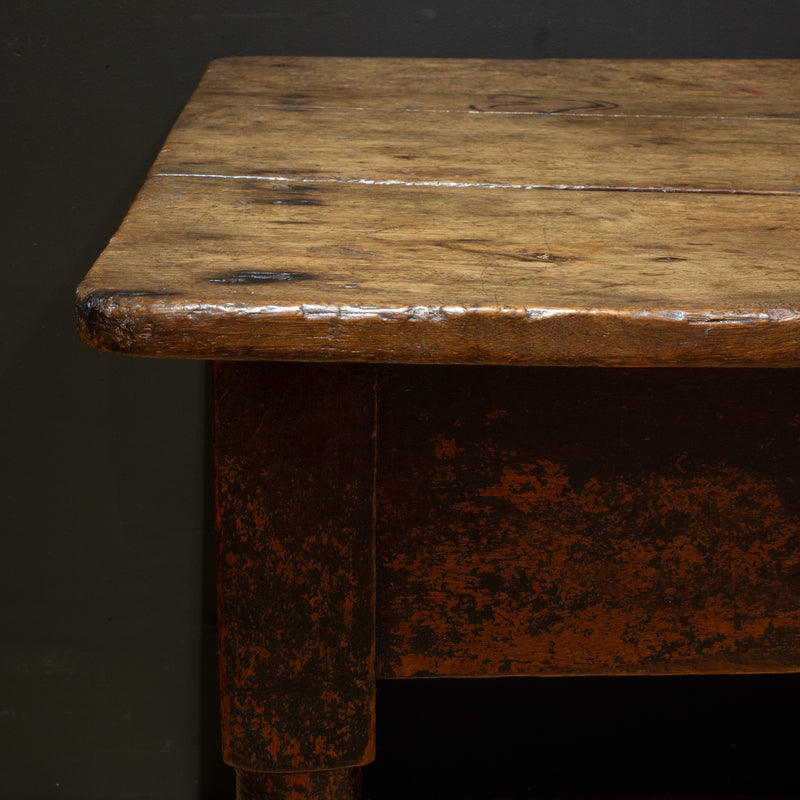 19th c. Rustic Farmhouse Table with Large Drawer c.1820-1880