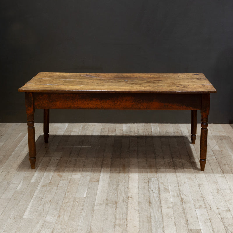 19th c. Rustic Farmhouse Table with Large Drawer c.1820-1880