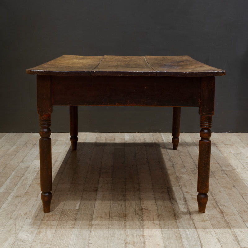 19th c. Rustic Farmhouse Table with Large Drawer c.1820-1880