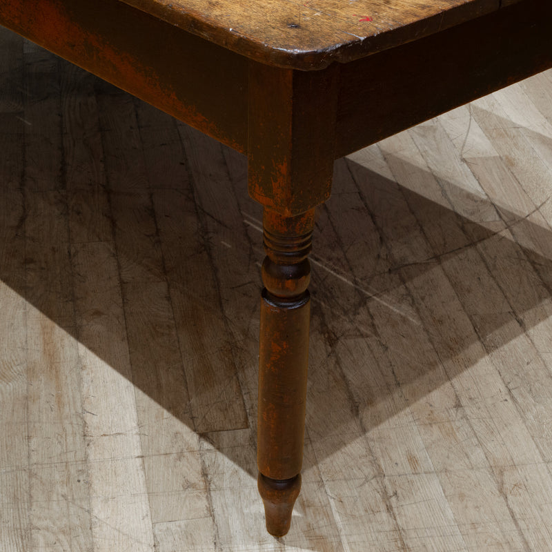 19th c. Rustic Farmhouse Table with Large Drawer c.1820-1880