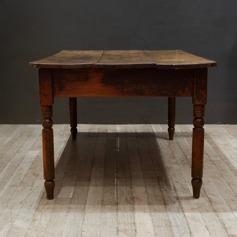 19th c. Rustic Farmhouse Table with Large Drawer c.1820-1880