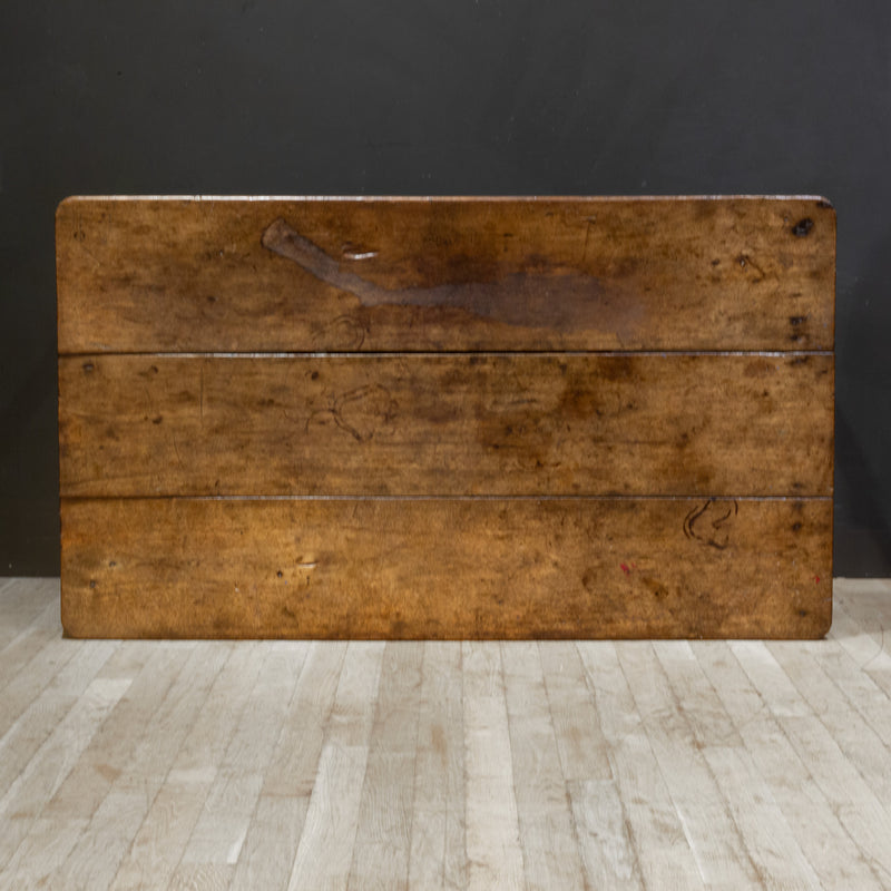 19th c. Rustic Farmhouse Table with Large Drawer c.1820-1880