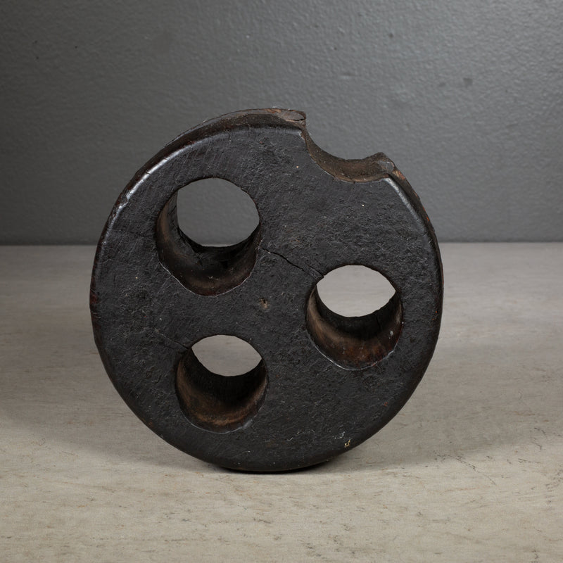 19th c. Ship's Deadeye Pulley