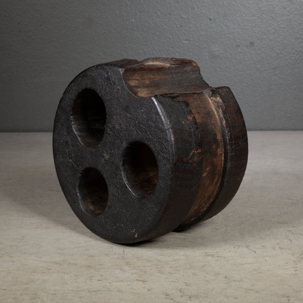 19th c. Ship's Deadeye Pulley