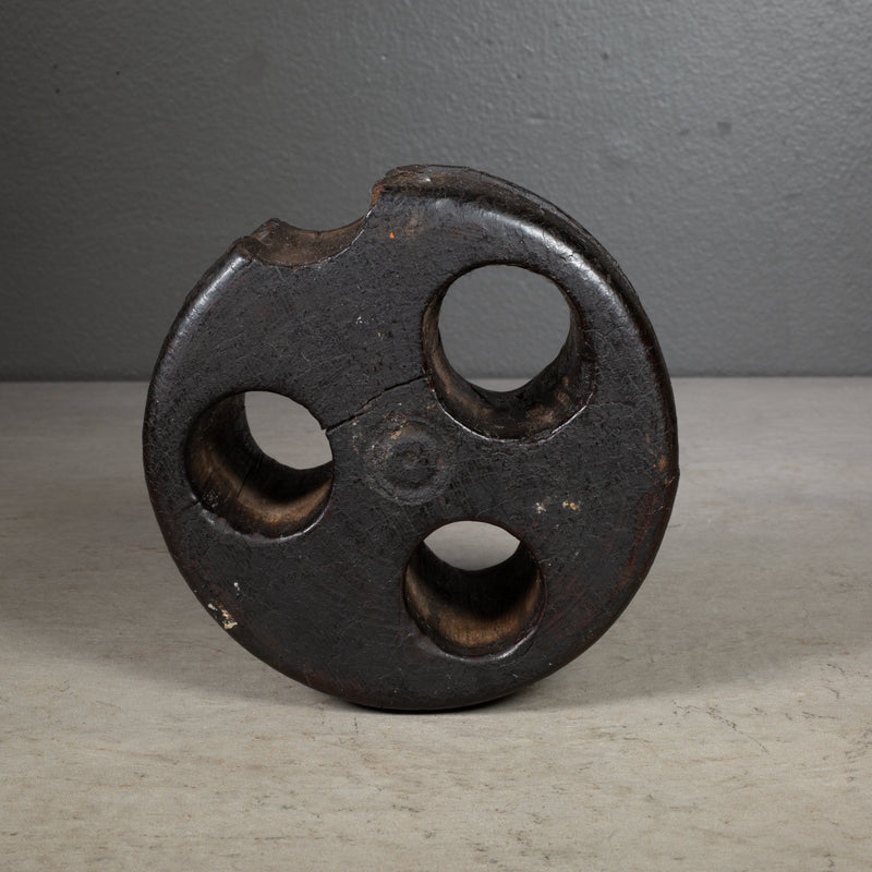 19th c. Ship's Deadeye Pulley