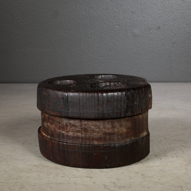 19th c. Ship's Deadeye Pulley