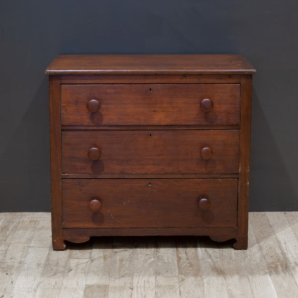 19th c. Primitive Mahogany Chest of Drawers-ON HOLD UNTIL 5/13/24