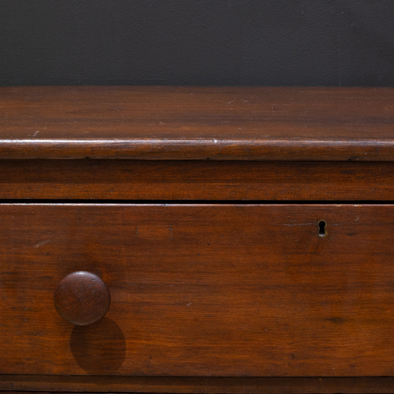 19th c. Primitive Mahogany Chest of Drawers