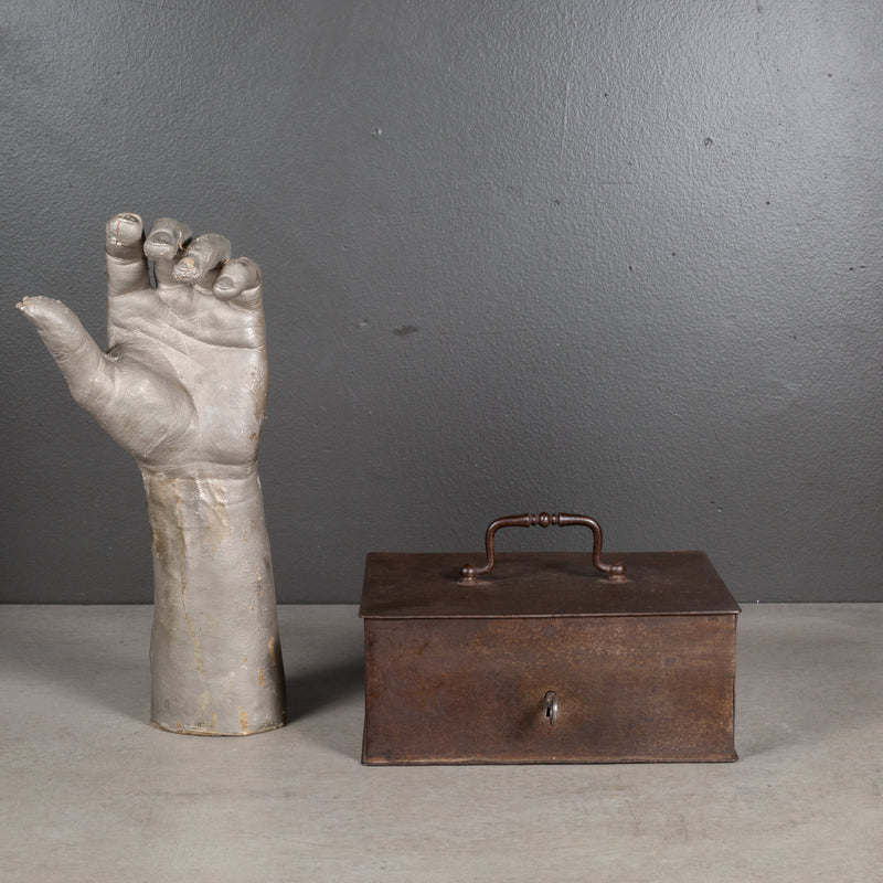 19th c. Steel Lockbox with Key