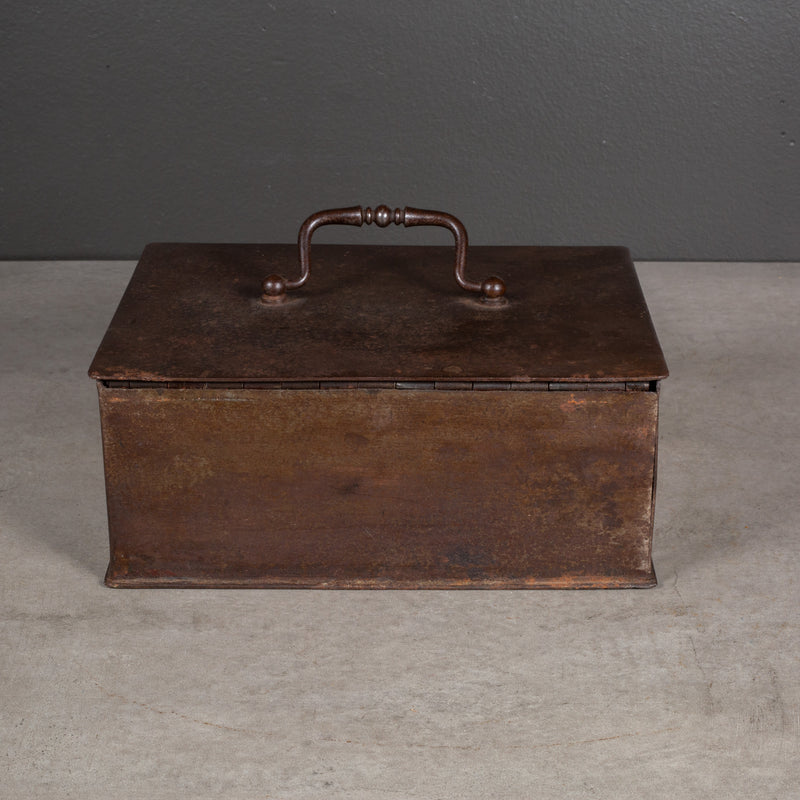 19th c. Steel Lockbox with Key