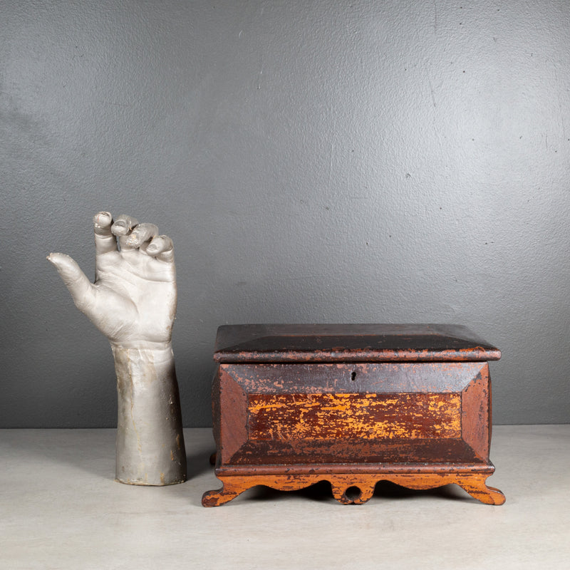19th c. Distressed Footed Box