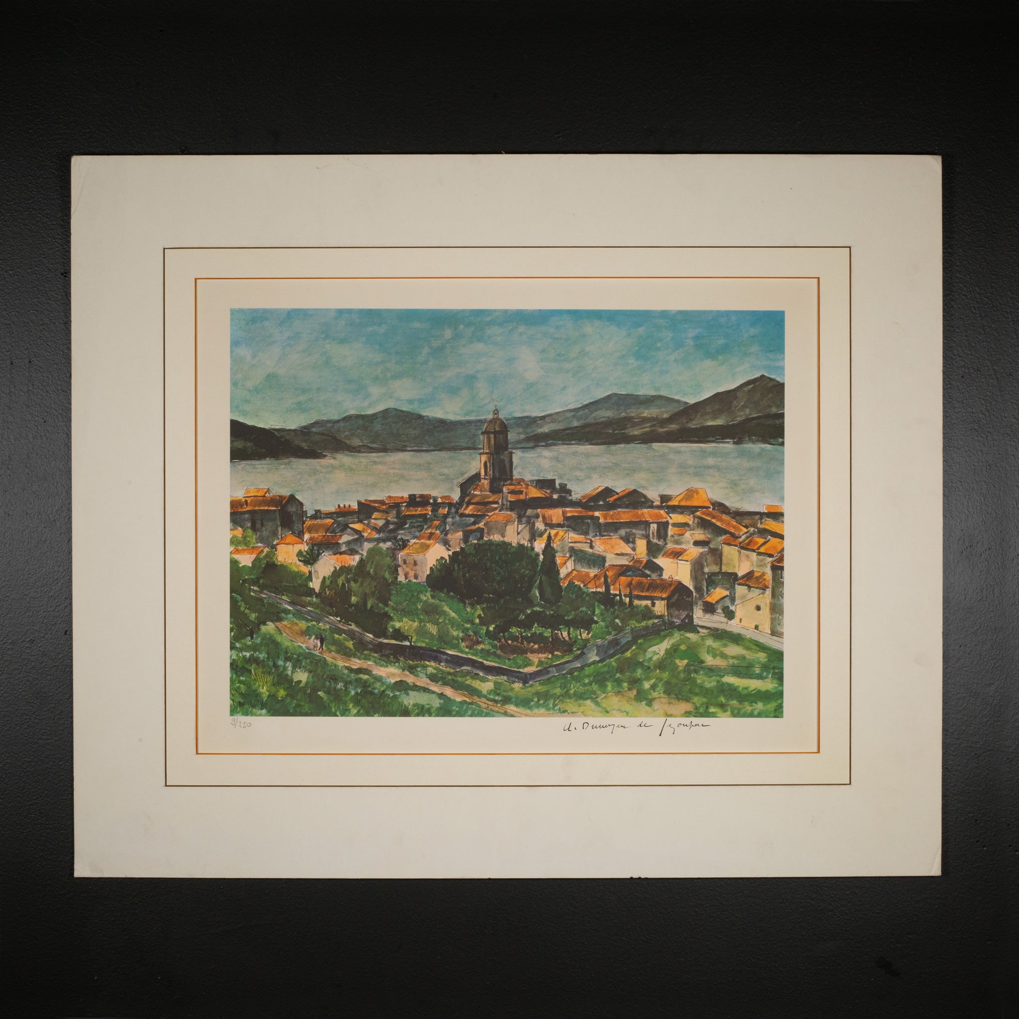 ANDRE DUNOYER DE SEGONZAC, ST TROPEZ LIMITED EDITION LITHOGRAPH c