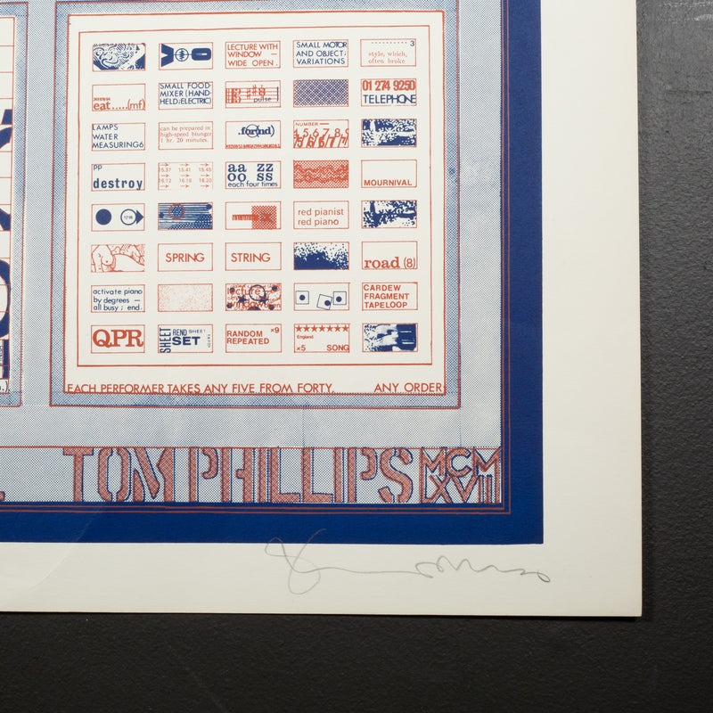 Tom Phillips, Six Pieces Opus X, Screenprint, Limited Editions, Signed, 1968-Two Avaialble