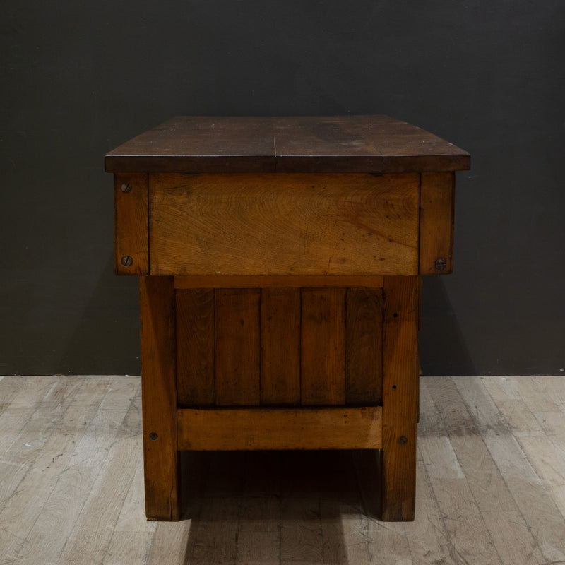 Early 20th c. E.H. Sheldon Industrial Science Class Lab Workbench c.1920