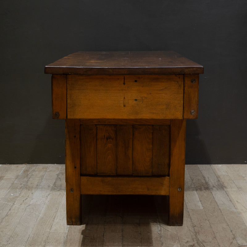 Early 20th c. E.H. Sheldon Industrial Science Class Lab Workbench c.1920