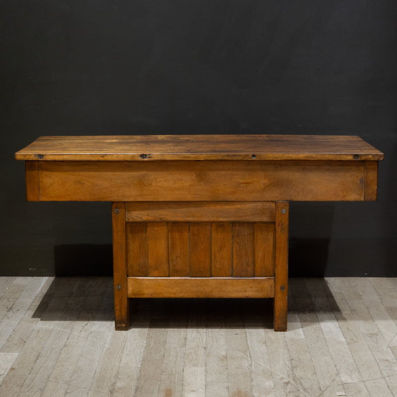 Early 20th c. E.H. Sheldon Industrial Science Class Lab Workbench c.1920