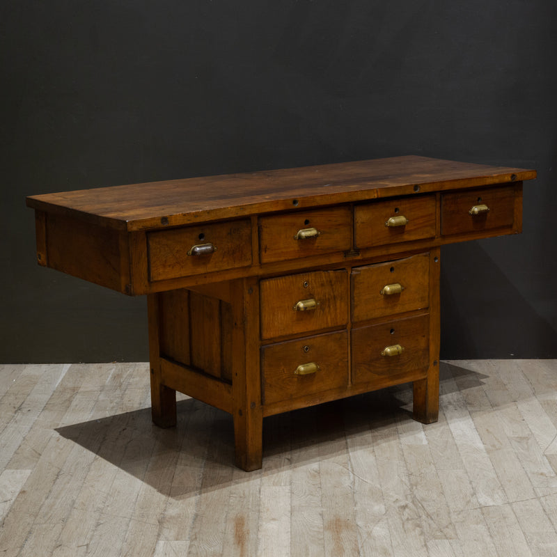 Early 20th c. E.H. Sheldon Industrial Science Class Lab Workbench c.1920