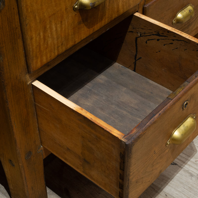 Early 20th c. E.H. Sheldon Industrial Science Class Lab Workbench c.1920