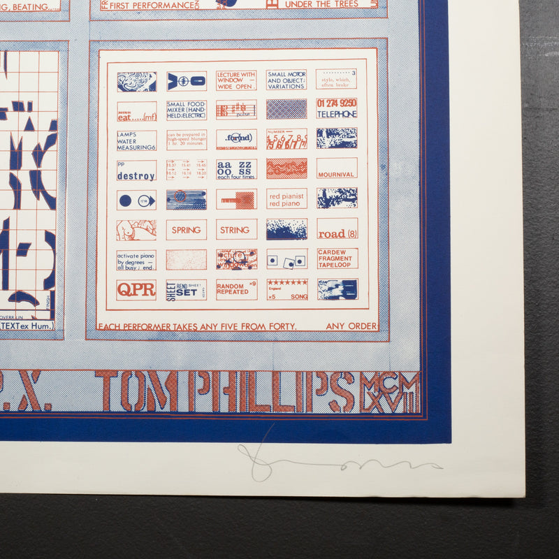 Tom Phillips, Six Pieces Opus X, Screenprint, Limited Editions, Signed, 1968-Two Avaialble