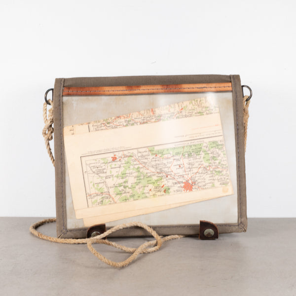 WWII Swiss Army Canvas Map Bag c.1940