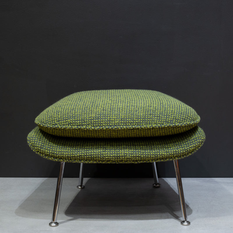 Reupholstered Womb Chair and Ottoman by Eero Saarinen for Knoll