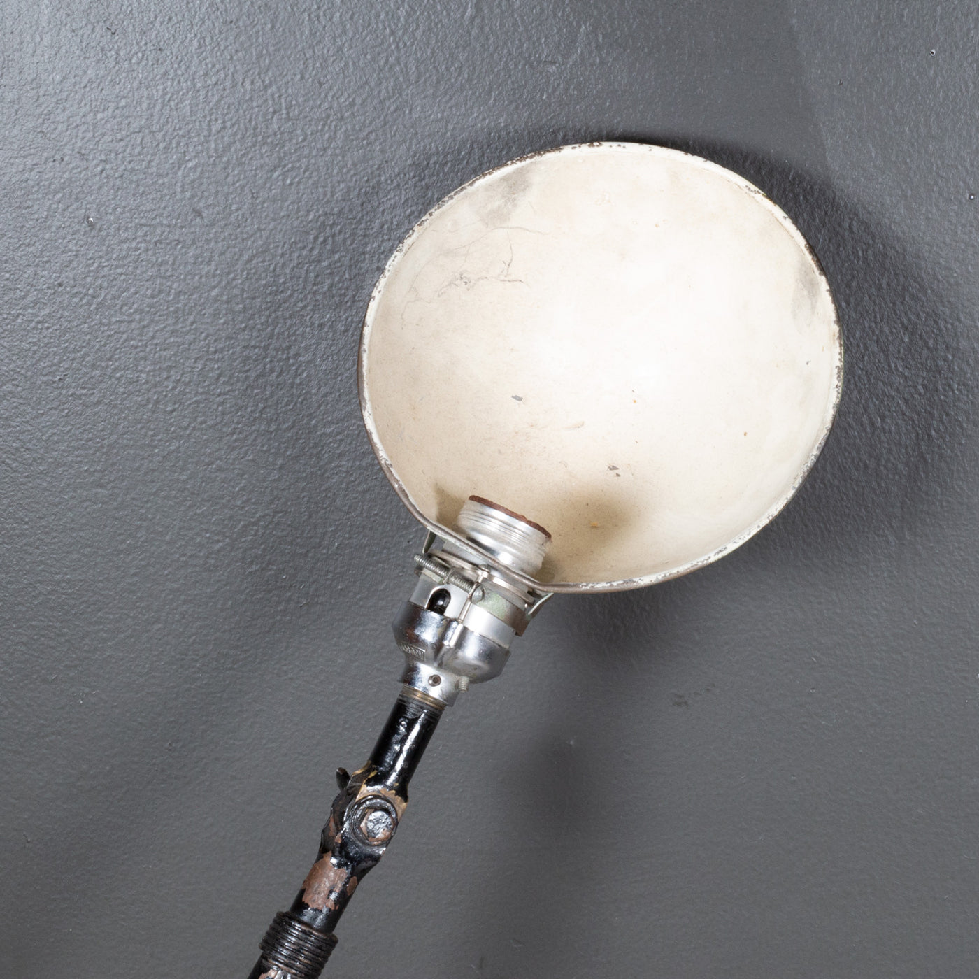 Adjustable Industrial Task Lamp with Glass Shade c.1920 | S16 Home