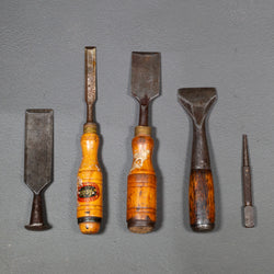 Antique Steel and Wood Chisels