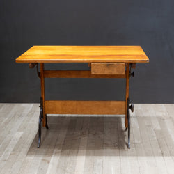 Antique A. Lietz Co. Drafting Table with Drawer c.1930
