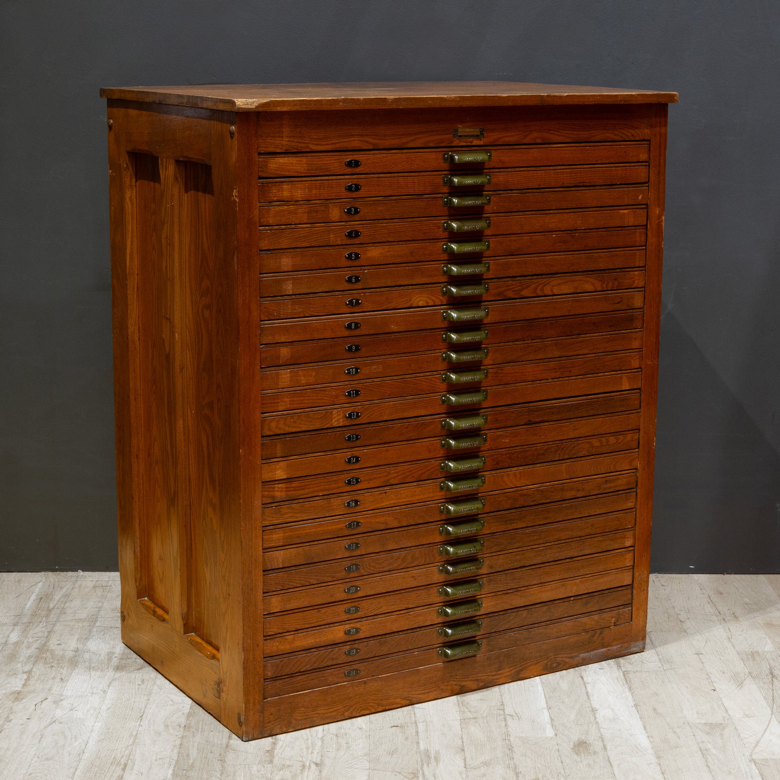 Antique Hamilton Industrial Typesetter's 24 Drawer Cabinet c.1920