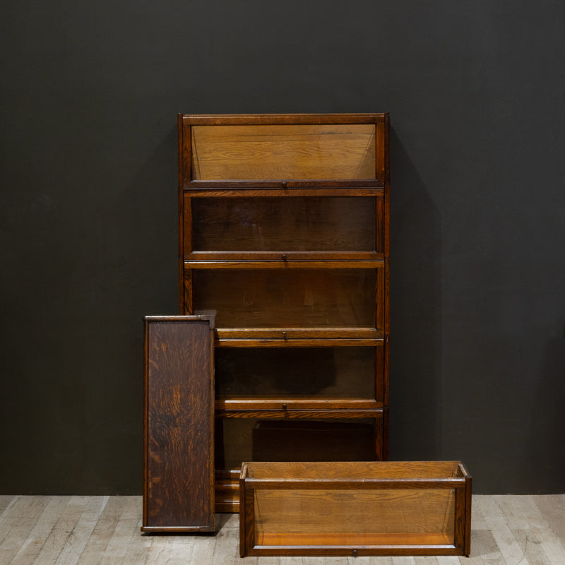 Early 20th c. Lundstrom 6 Stack Lawyer's Bookcase c.1899-1920