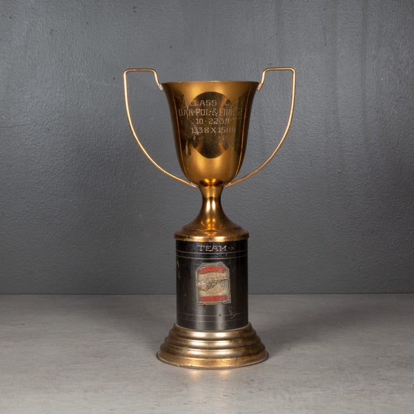 Antique "San Jose Pistol Club" Brass Trophy c.1939