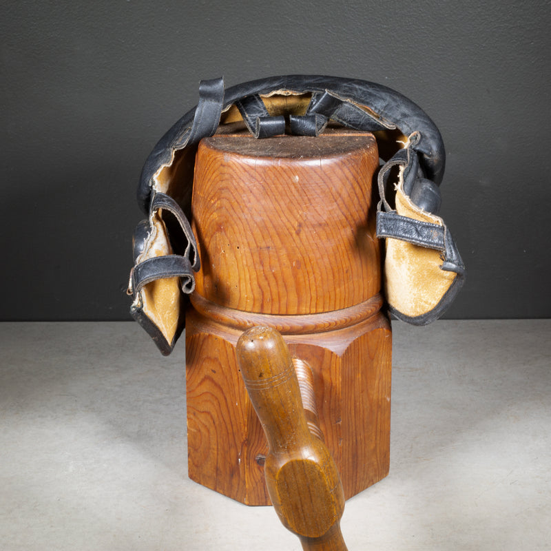 Antique Leather Boxing Training Mask c.1940