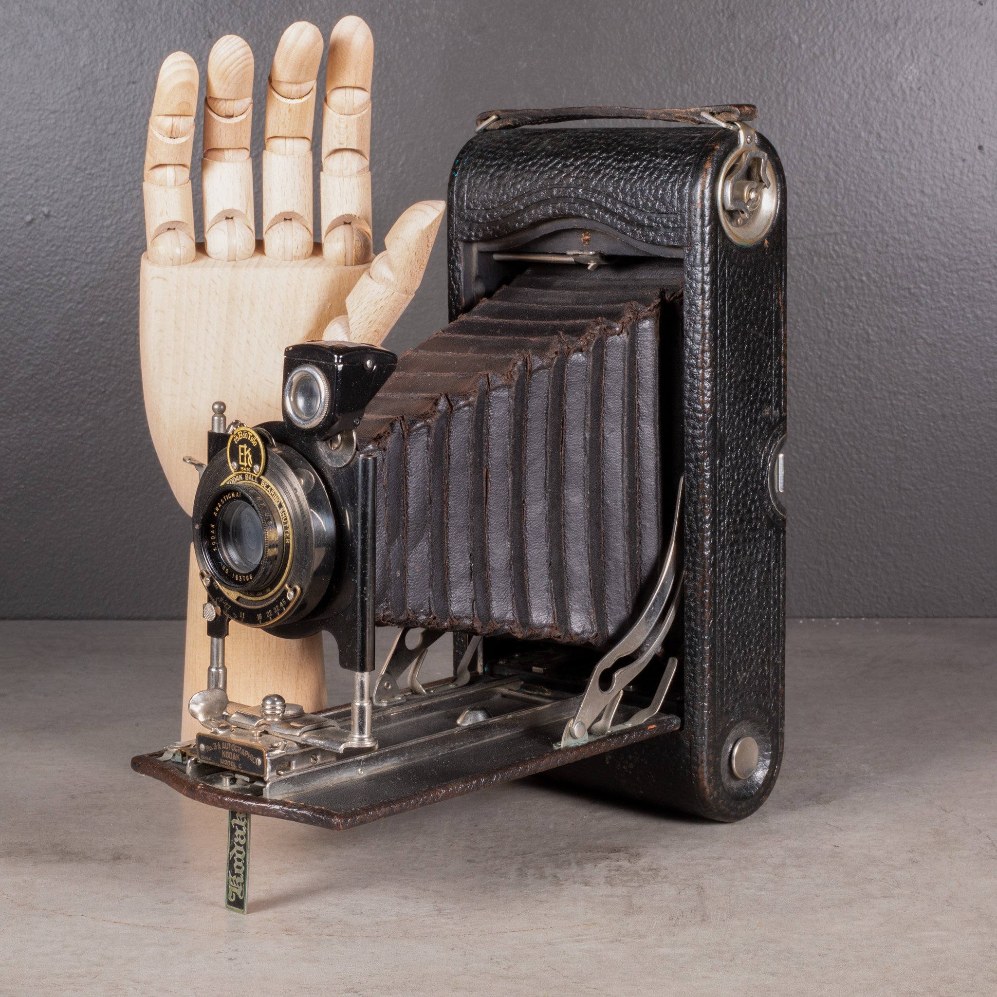 Large Antique Kodak Folding No. 3A Camera with Original Leather