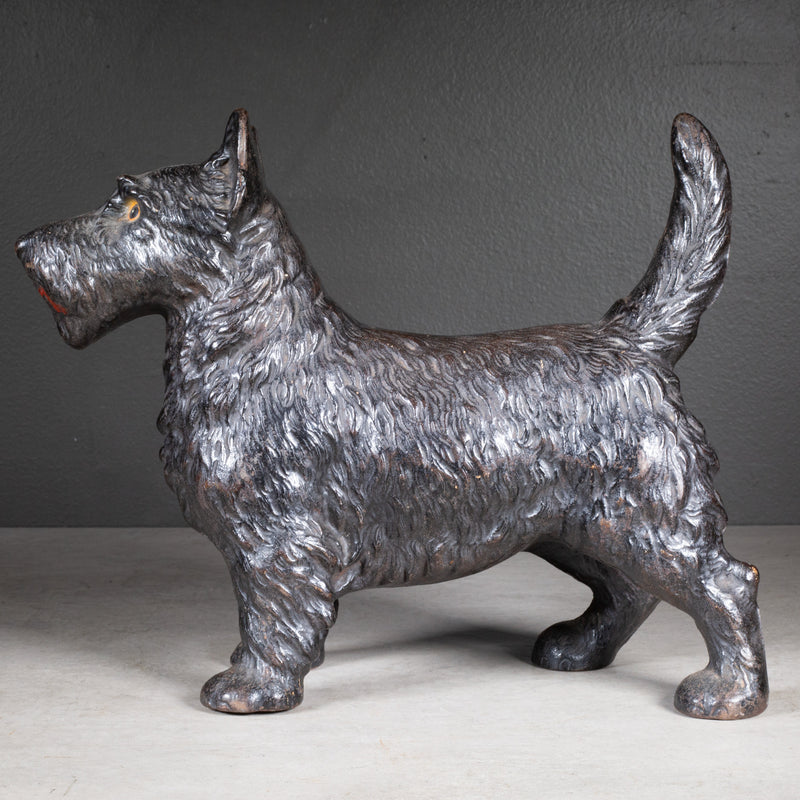 Cast Iron Scotty Dog Doorstop by Hubley c.1910-1940