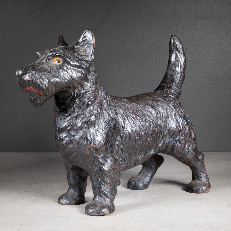 Cast Iron Scotty Dog Doorstop by Hubley c.1910-1940