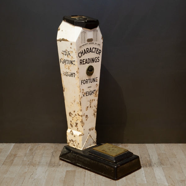 Art Deco Porcelain and Bronze Fortune Teller and Weight Scale c.1930