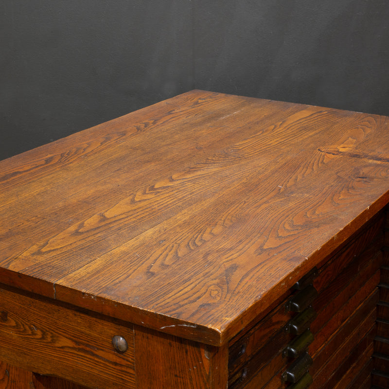 Antique Hamilton Typeset 24 Drawer Industrial Cabinet c.1920