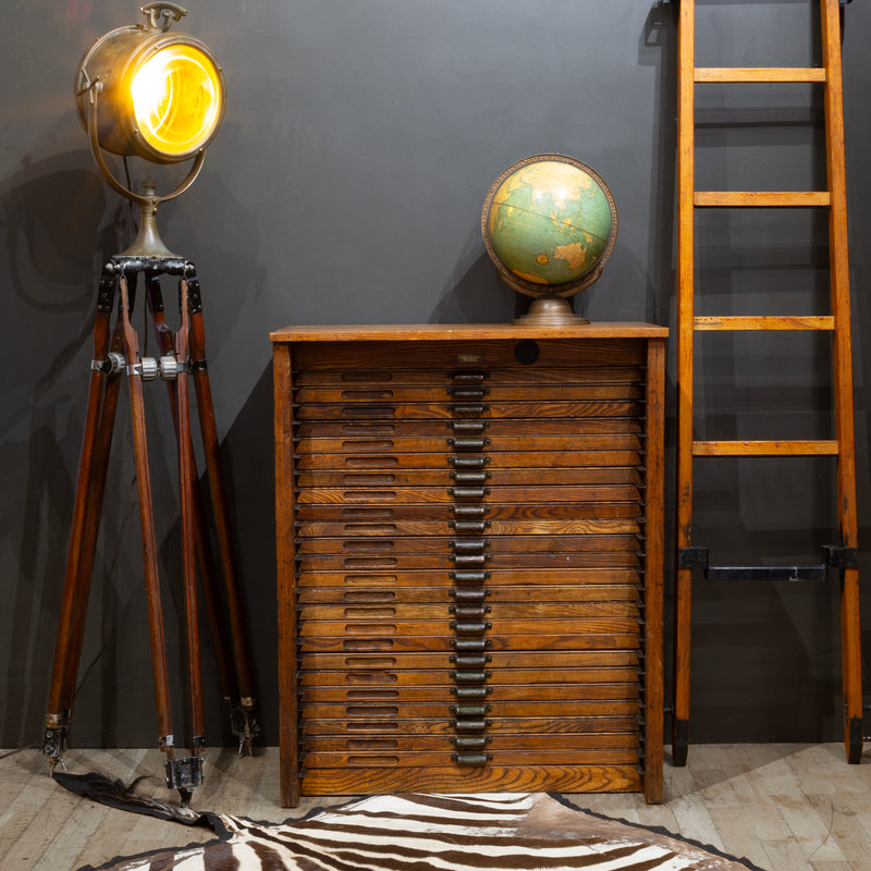 Antique Nautical Bronze Spotlight on Adjustable Tripod c.1920-1940