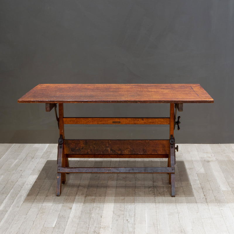 Antique Hamilton Mfg. Co. Drafting Table c.1930